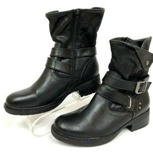 Bear Traps 'Halie' Black Leather Boots Size 7 1/2M